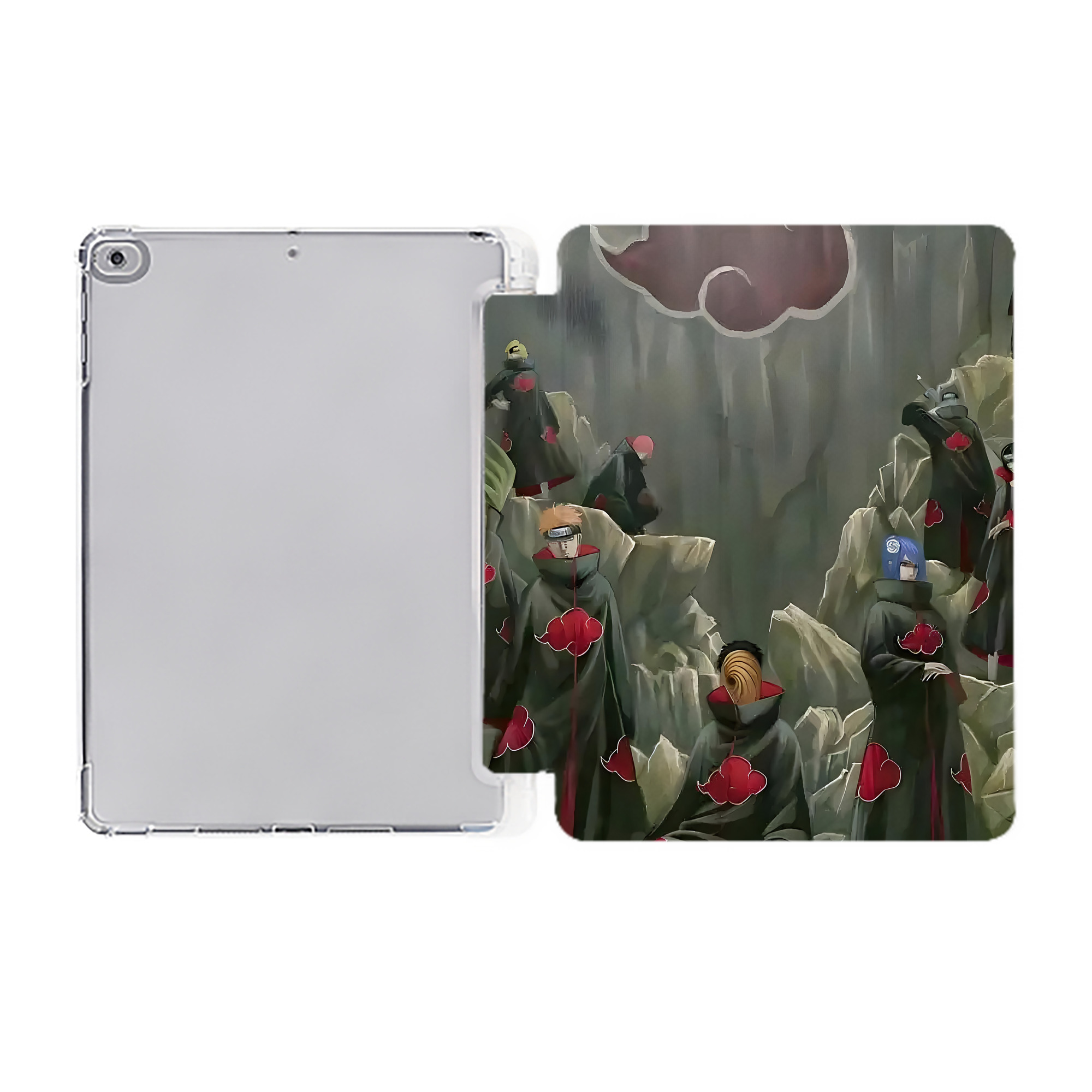 NARUTO -ナルト- NARUTO -ナルト- 疾風伝 IPad ケース ペン収納付き 三つ折りスタンド PUレザー×シリコン 対応機種9.5/10.5/10.9インチ